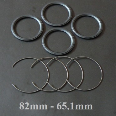BBS wheel Hub centric Ring set • 82 to 65.1 mm